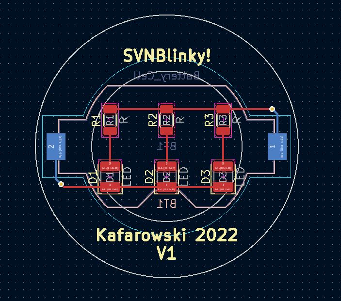 A screenshot of the completed PCB design in KiCAD