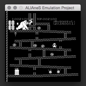Animated view of ALIAneS playing Donkey Kong