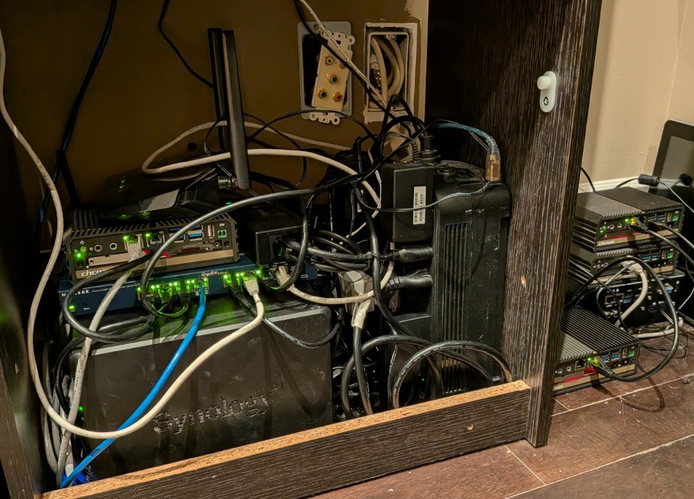 Luckily for everyone, this birds nest is typically hidden behind a front panel that was removed for this photo.